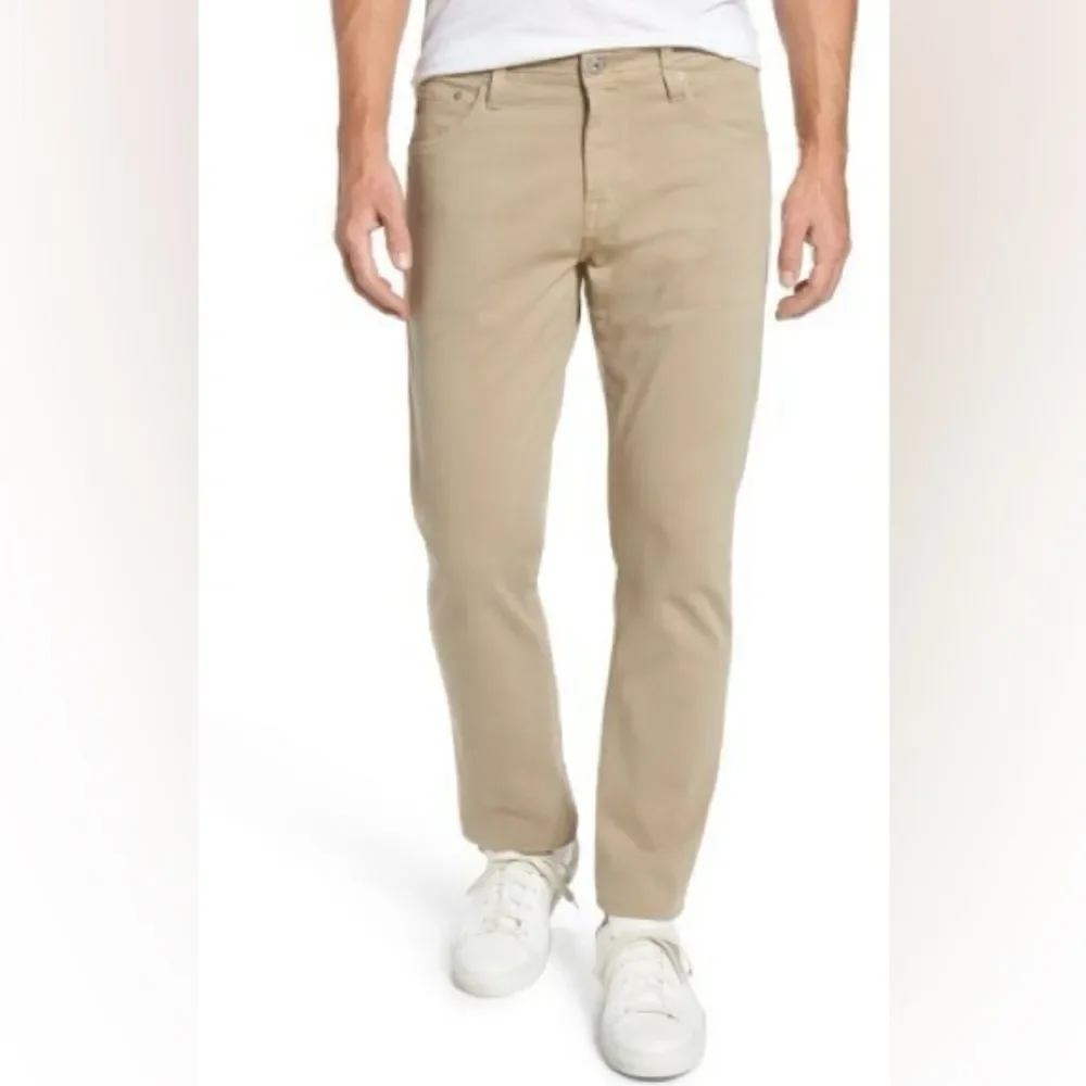 AG Men's Pants The Ives Slim Fit in Tan Size 36 Designer Casual Chino